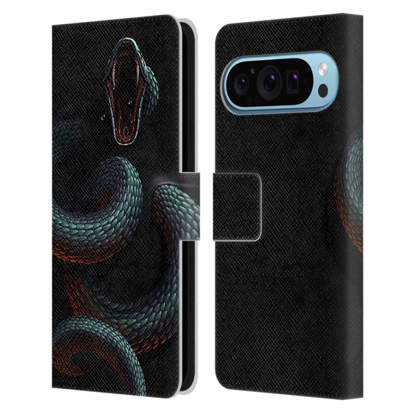 Christos Karapanos Horror 2 Serpent Within Leather Book Wallet Case Cover For Google Pixel 9 / Pixel 9 Pro