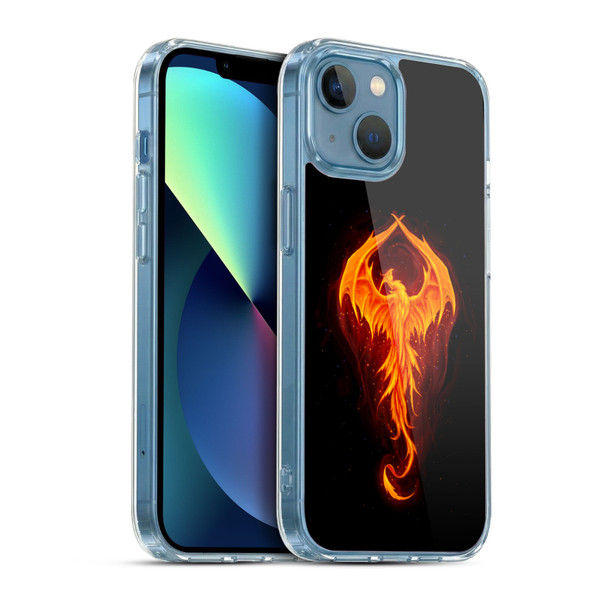 Christos Karapanos Dark Hours Dragon Phoenix Soft Gel Case for Apple iPhone 13 Mini & MagSafe