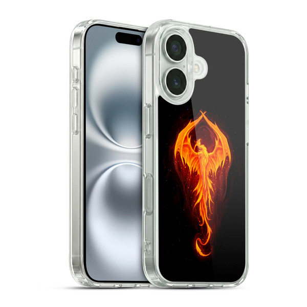 Christos Karapanos Dark Hours Dragon Phoenix Soft Gel Case for Apple iPhone 16 & MagSafe