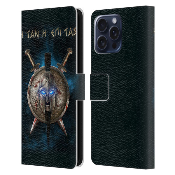 Christos Karapanos Horror 2 Spartan Leather Book Wallet Case Cover For Apple iPhone 16 Pro Max