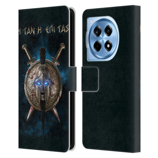 Christos Karapanos Horror 2 Spartan Leather Book Wallet Case Cover For OnePlus 12R