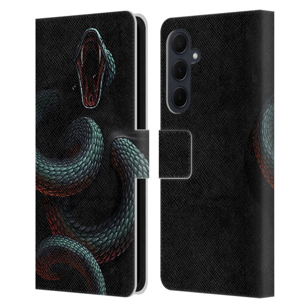Christos Karapanos Horror 2 Serpent Within Leather Book Wallet Case Cover For Samsung Galaxy A35 5G