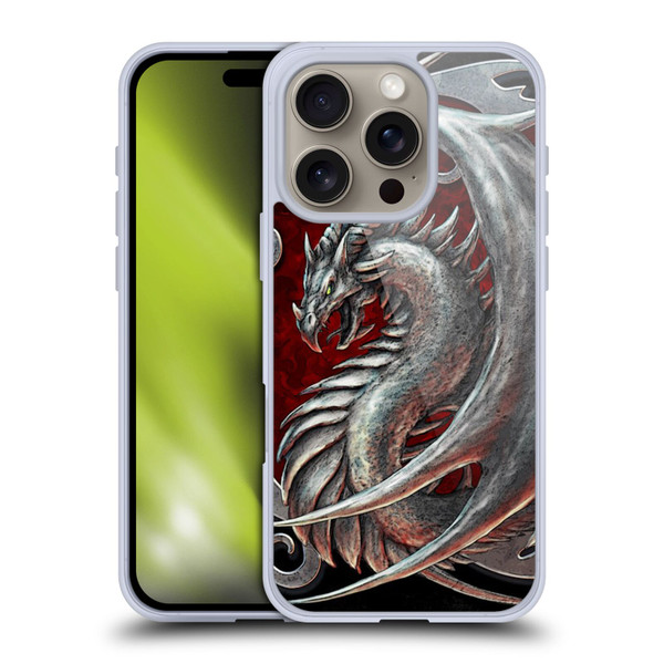 Christos Karapanos Dragons 2 Talisman Silver Soft Gel Case for Apple iPhone 16 Pro