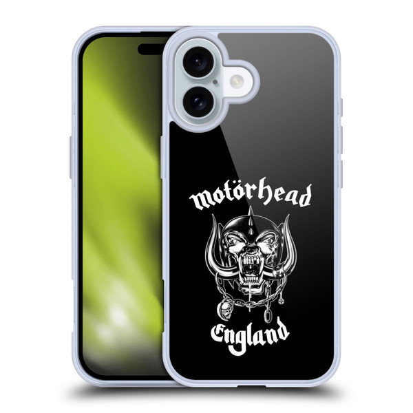 Motorhead Graphics England Soft Gel Case for Apple iPhone 16 & MagSafe
