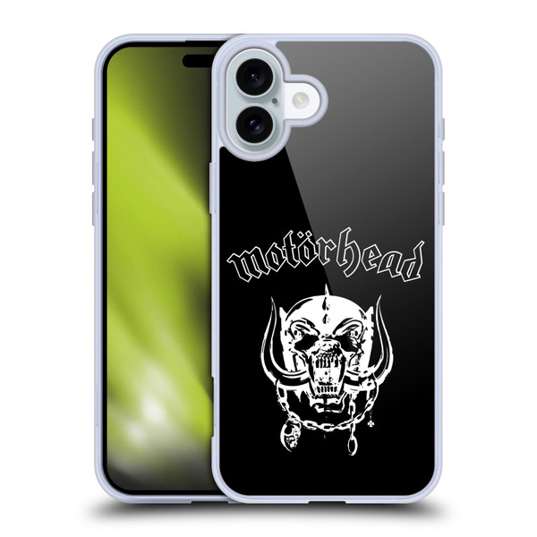 Motorhead Graphics Classic Logo Soft Gel Case for Apple iPhone 16 Plus & MagSafe