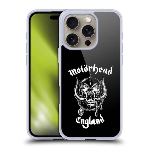 Motorhead Graphics England Soft Gel Case for Apple iPhone 16 Pro & MagSafe
