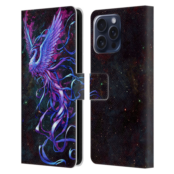 Christos Karapanos Mythical Phoenix Leather Book Wallet Case Cover For Apple iPhone 16 Pro Max