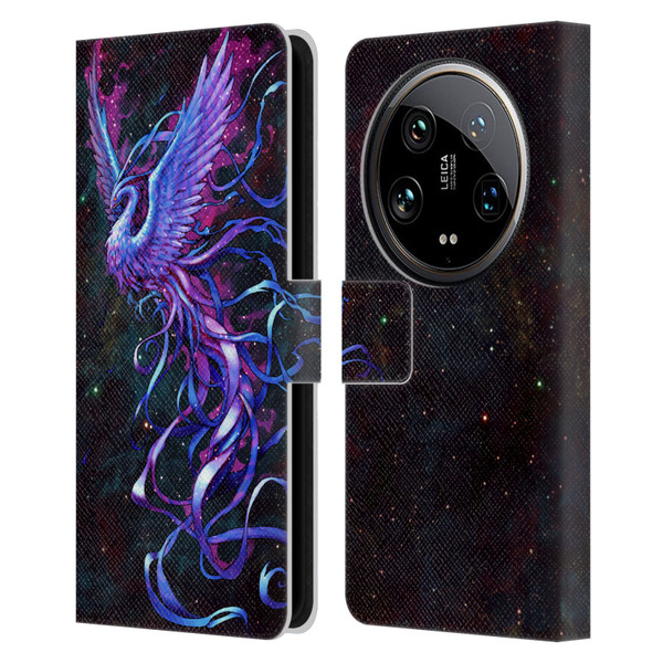 Christos Karapanos Mythical Phoenix Leather Book Wallet Case Cover For Xiaomi 14 Ultra