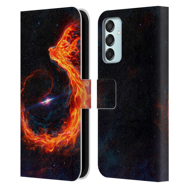 Christos Karapanos Phoenix Out Of Space Leather Book Wallet Case Cover For Samsung Galaxy M15/F15 5G