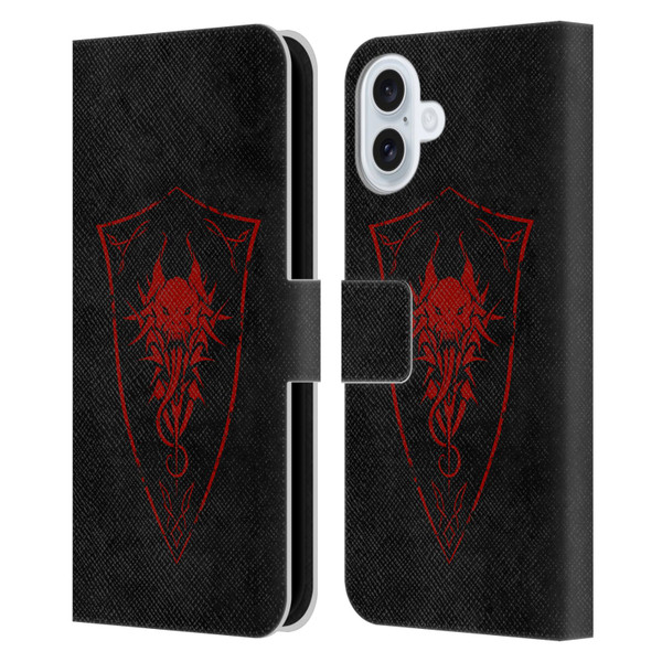 Christos Karapanos Shield Demon Leather Book Wallet Case Cover For Apple iPhone 16 Plus