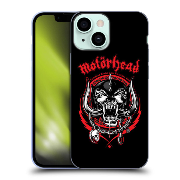 Motorhead Logo Everything Louder Than Everything Else Soft Gel Case for Apple iPhone 13 Mini