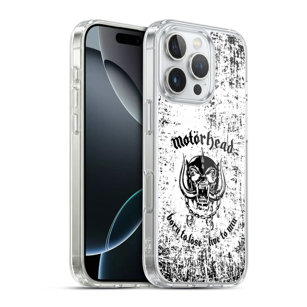 Motorhead Logo Born To Lose Live To Win Soft Gel Case for Apple iPhone 16 Pro & MagSafe