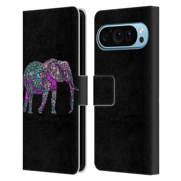 LebensArt Beings Elephant Leather Book Wallet Case Cover For Google Pixel 9 / Pixel 9 Pro