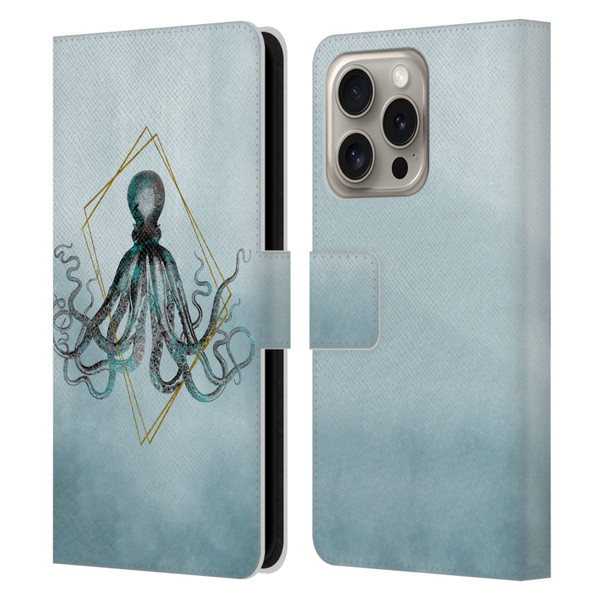 LebensArt Beings Octopus Leather Book Wallet Case Cover For Apple iPhone 16 Pro