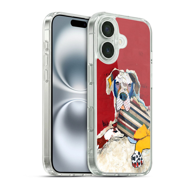 Michel Keck Dogs 2 Great Dane Soft Gel Case for Apple iPhone 16 & MagSafe