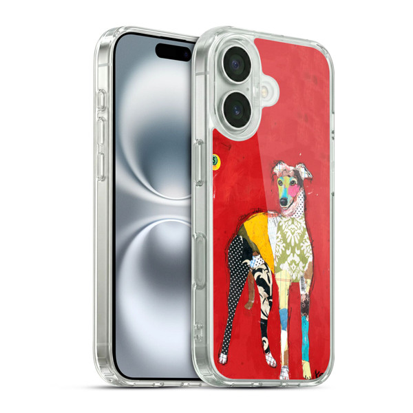 Michel Keck Dogs 2 Greyhound Soft Gel Case for Apple iPhone 16 & MagSafe