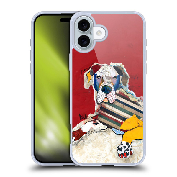 Michel Keck Dogs 2 Great Dane Soft Gel Case for Apple iPhone 16 Plus