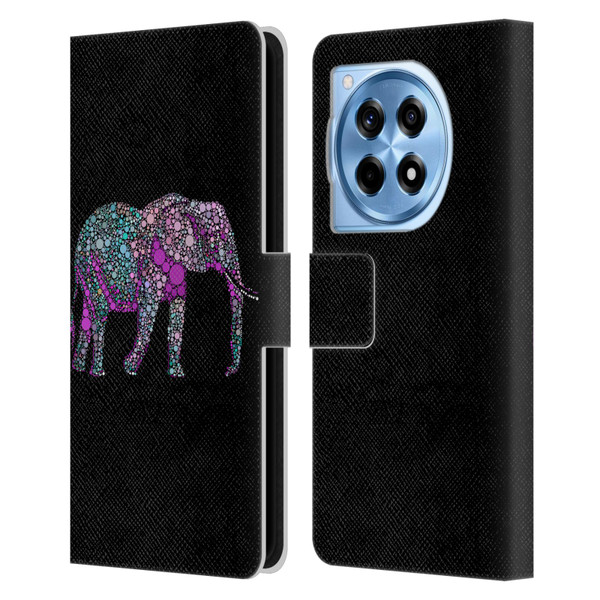 LebensArt Beings Elephant Leather Book Wallet Case Cover For OnePlus 12R