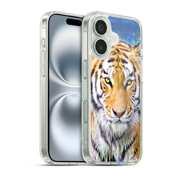 Aimee Stewart Animals Tiger and Lily Soft Gel Case for Apple iPhone 16 & MagSafe