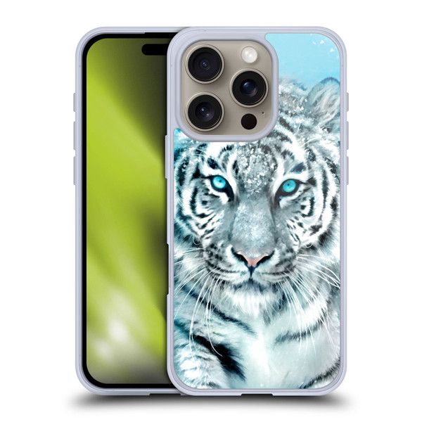 Aimee Stewart Animals White Tiger Soft Gel Case for Apple iPhone 16 Pro