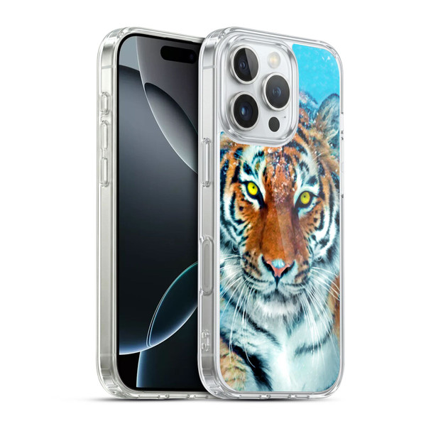 Aimee Stewart Animals Yellow Tiger Soft Gel Case for Apple iPhone 16 Pro & MagSafe