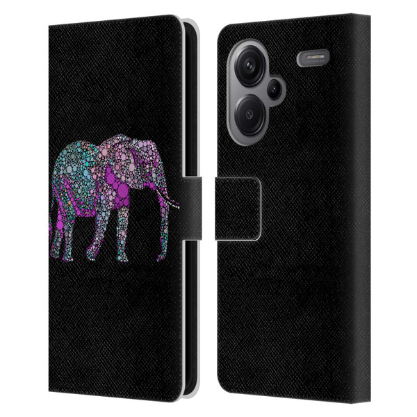 LebensArt Beings Elephant Leather Book Wallet Case Cover For Xiaomi Redmi Note 13 Pro Plus 5G