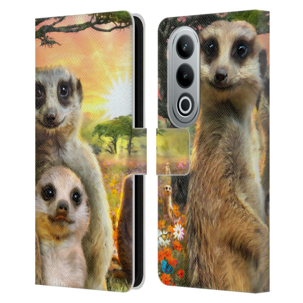 Aimee Stewart Animals Meerkats Leather Book Wallet Case Cover For OPPO OnePlus Ace 3V 5G