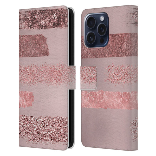 LebensArt Concretes Stripes Leather Book Wallet Case Cover For Apple iPhone 16 Pro Max