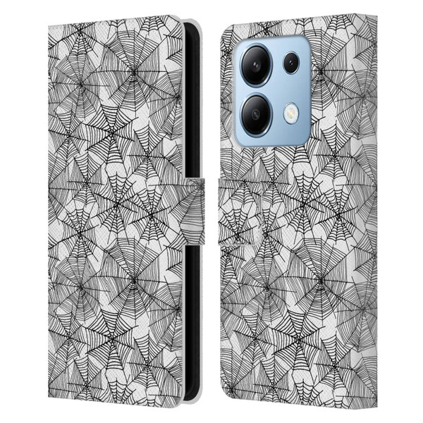 Andrea Lauren Design Assorted Spider Webs Leather Book Wallet Case Cover For Xiaomi Redmi Note 13/13 Pro 5G