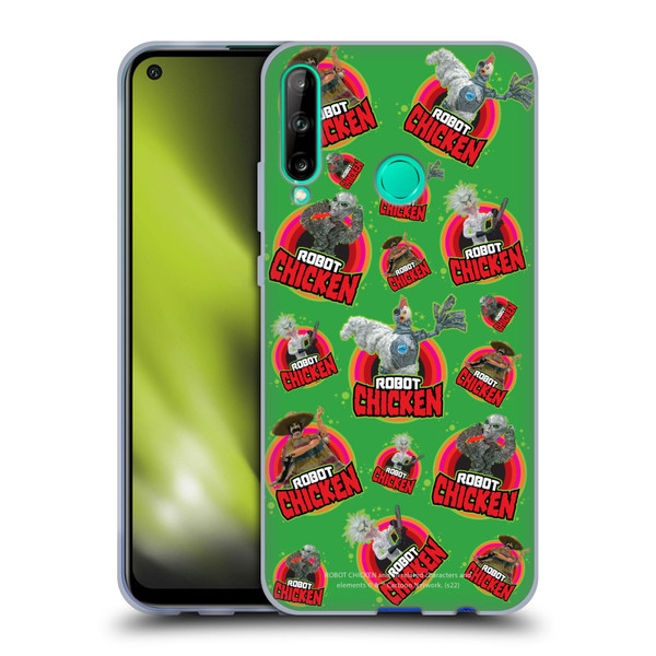 Robot Chicken Graphics Icons Soft Gel Case for Huawei P40 lite E