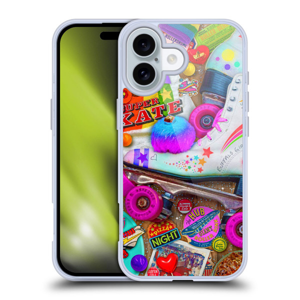 Aimee Stewart Colourful Sweets Skate Night Soft Gel Case for Apple iPhone 16
