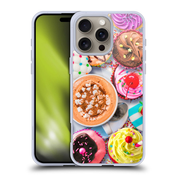 Aimee Stewart Colourful Sweets Cupcakes And Cocoa Soft Gel Case for Apple iPhone 16 Pro Max