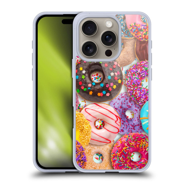 Aimee Stewart Colourful Sweets Donut Noms Soft Gel Case for Apple iPhone 16 Pro