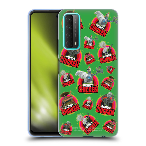 Robot Chicken Graphics Icons Soft Gel Case for Huawei P Smart (2021)