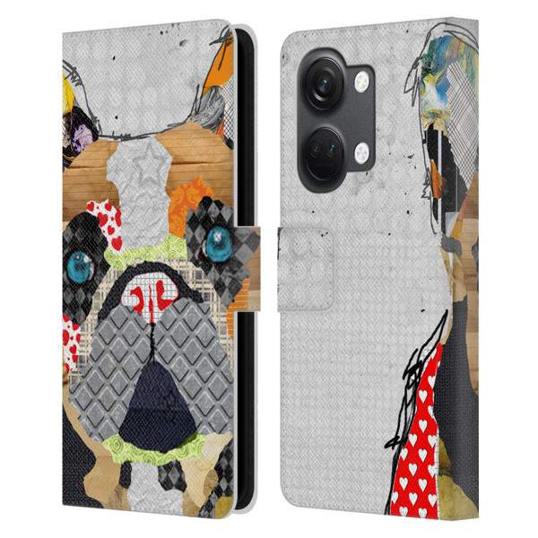 Michel Keck Dogs 3 French Bulldog Leather Book Wallet Case Cover For OnePlus Nord 3 5G