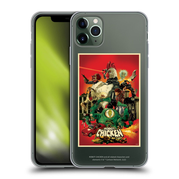 Robot Chicken Graphics Poster Soft Gel Case for Apple iPhone 11 Pro Max