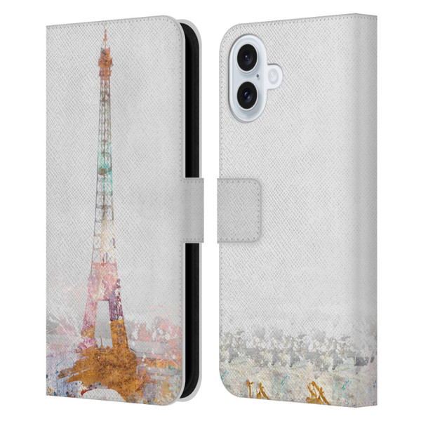 Aimee Stewart Landscapes Paris Color Splash Leather Book Wallet Case Cover For Apple iPhone 16 Plus
