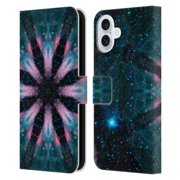 Aimee Stewart Mandala Galactic Leather Book Wallet Case Cover For Apple iPhone 16 Plus