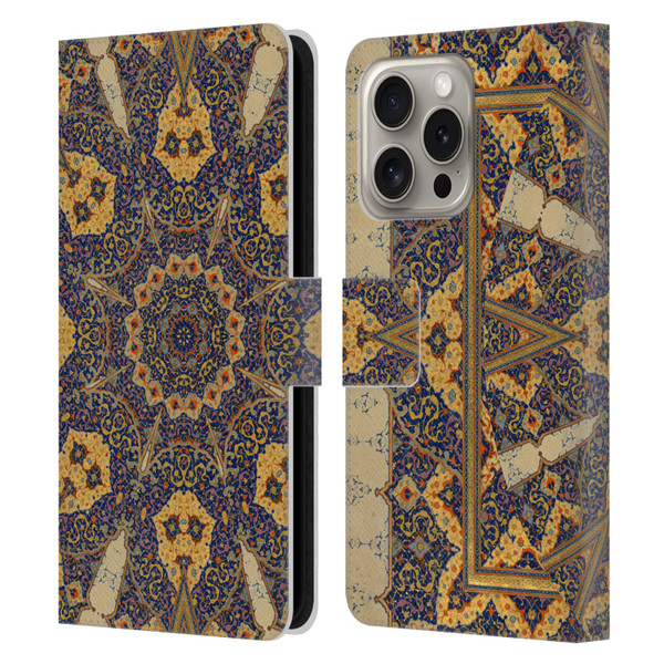Aimee Stewart Mandala Ancient Script Leather Book Wallet Case Cover For Apple iPhone 16 Pro