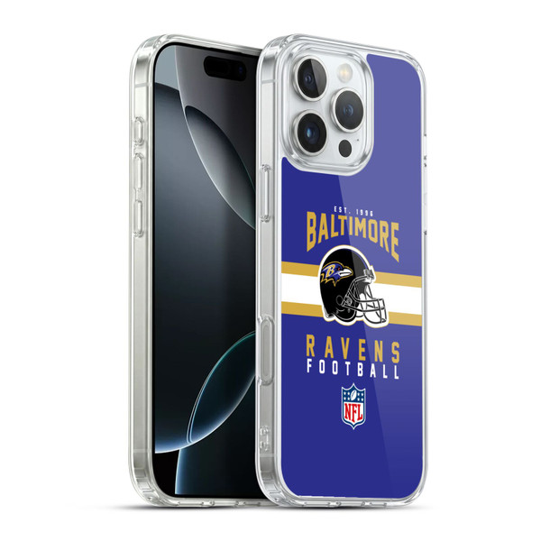 NFL Baltimore Ravens Graphics Helmet Typography Soft Gel Case for Apple iPhone 16 Pro Max & MagSafe
