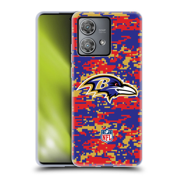 NFL Baltimore Ravens Graphics Digital Camouflage Soft Gel Case for Motorola Edge 40 Neo 5G