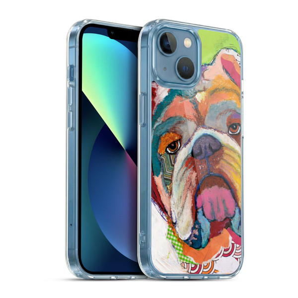 Michel Keck Dogs Bulldog Soft Gel Case for Apple iPhone 13 Mini & MagSafe