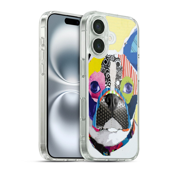 Michel Keck Dogs Boston Terrier Soft Gel Case for Apple iPhone 16 & MagSafe