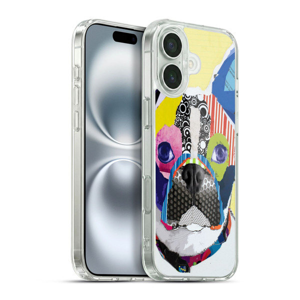 Michel Keck Dogs Boston Terrier Soft Gel Case for Apple iPhone 16 Plus & MagSafe