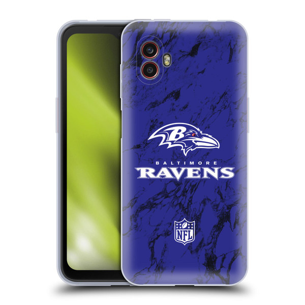 NFL Baltimore Ravens Graphics Coloured Marble Soft Gel Case for Samsung Galaxy Xcover6 Pro/Pro2