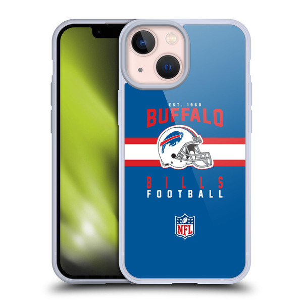 NFL Buffalo Bills Graphics Helmet Typography Soft Gel Case for Apple iPhone 13 Mini