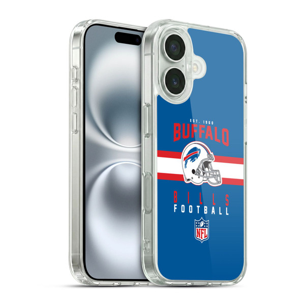 NFL Buffalo Bills Graphics Helmet Typography Soft Gel Case for Apple iPhone 16 & MagSafe