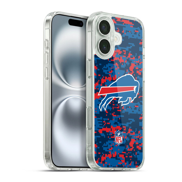 NFL Buffalo Bills Graphics Digital Camouflage Soft Gel Case for Apple iPhone 16 Plus & MagSafe