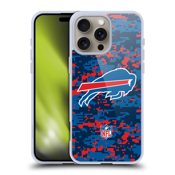 NFL Buffalo Bills Graphics Digital Camouflage Soft Gel Case for Apple iPhone 16 Pro Max