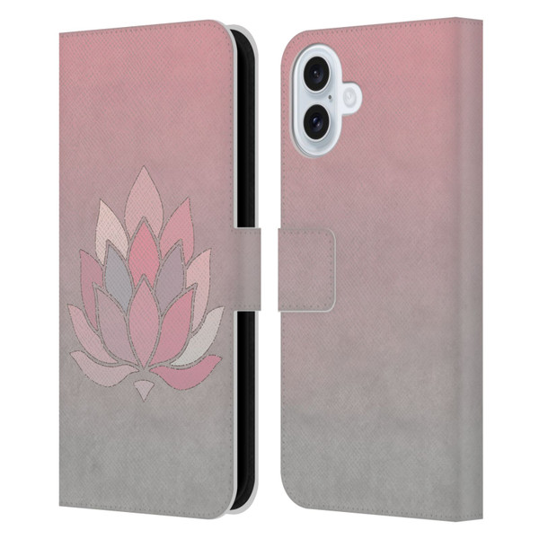 LebensArt Pastels Lotus Leather Book Wallet Case Cover For Apple iPhone 16 Plus